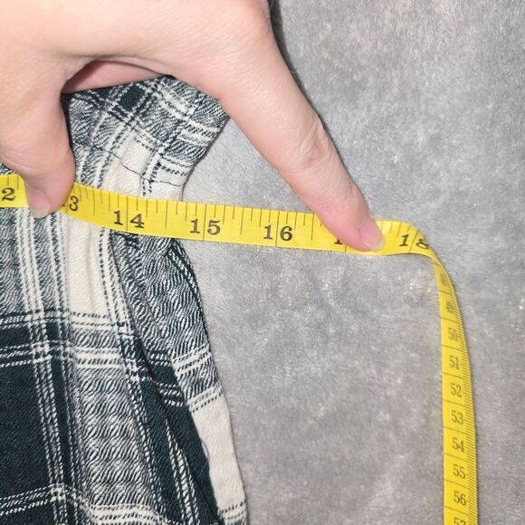 Knox Rose Plaid Long Sleeve Midi Shirt Dress Size XS Pockets Drawstring - Picture 6 of 8